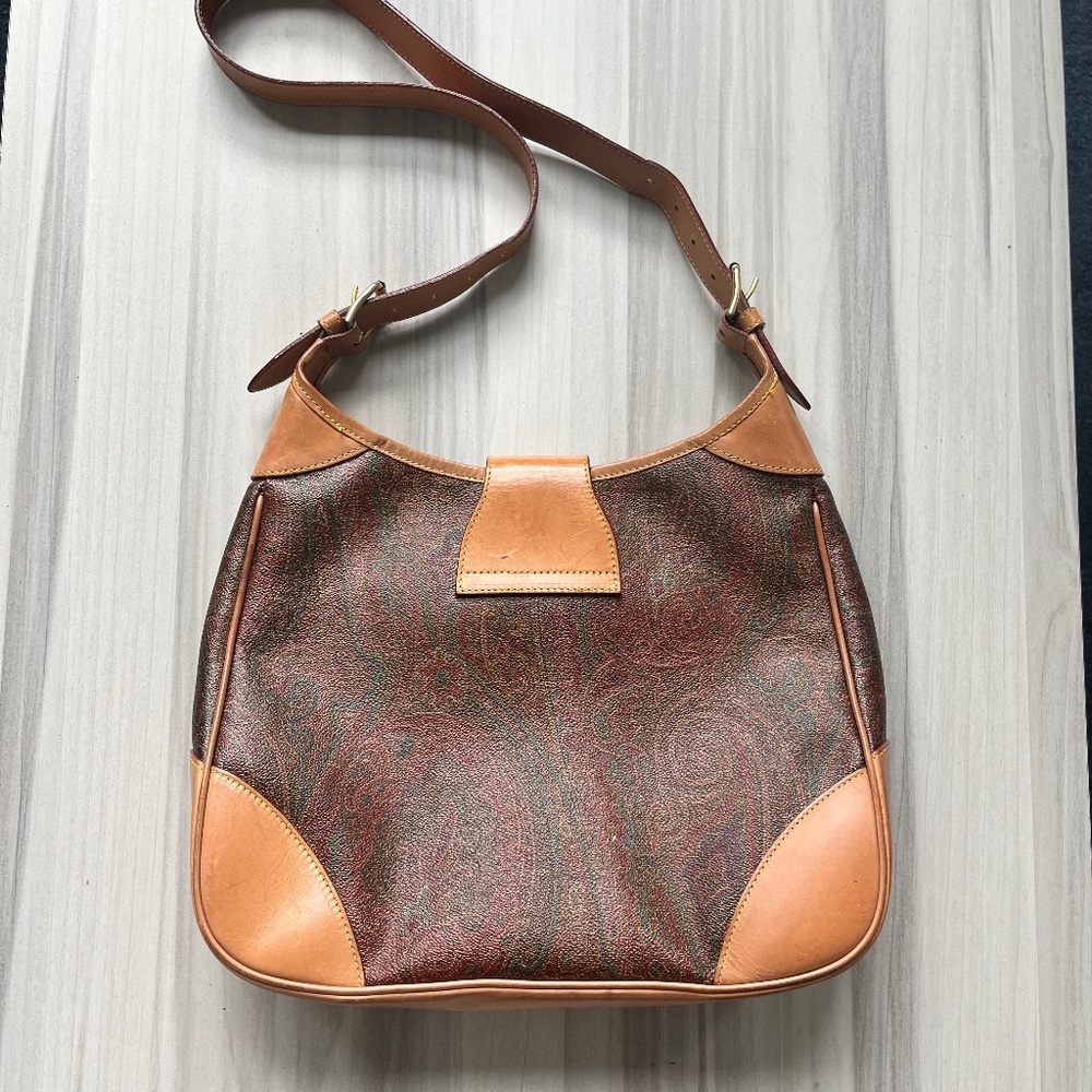 ETRO Italy Paisley Shoulder Bag Hobo Paisley